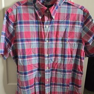 Men's Pink Plaid Shirt